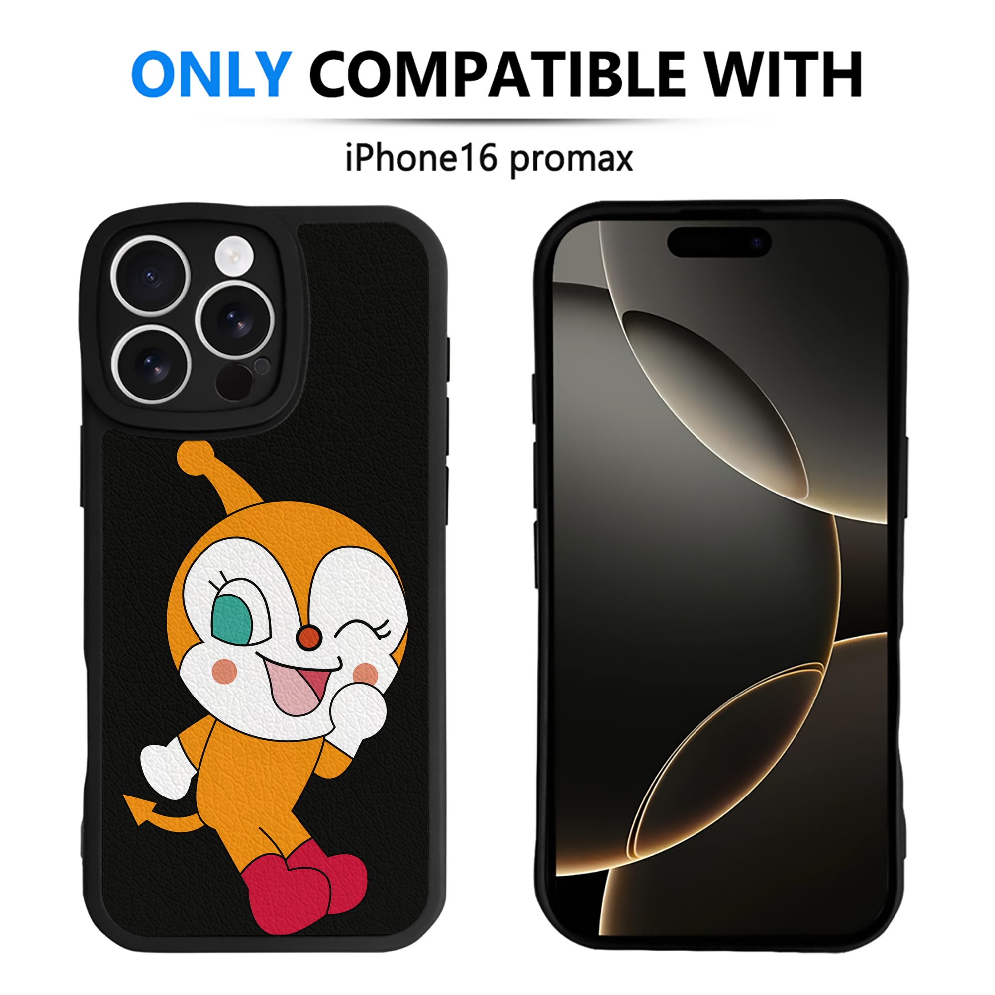 （画像用） アンパンマン Anpanman 【iPhone 16シリーズ対応】シリコンスマホケース（レザー調） 材質：シリコン